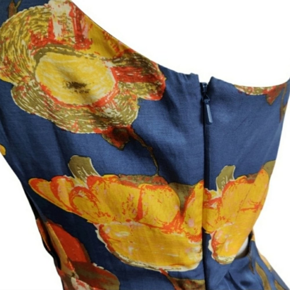 ANTHROPOLOGIE Maeve Peony Silk Slip Dress EUC sz 6 - Picture 9 of 16